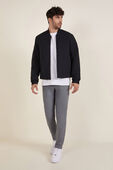 Insulated Cotton-Blend Bomber Jacket